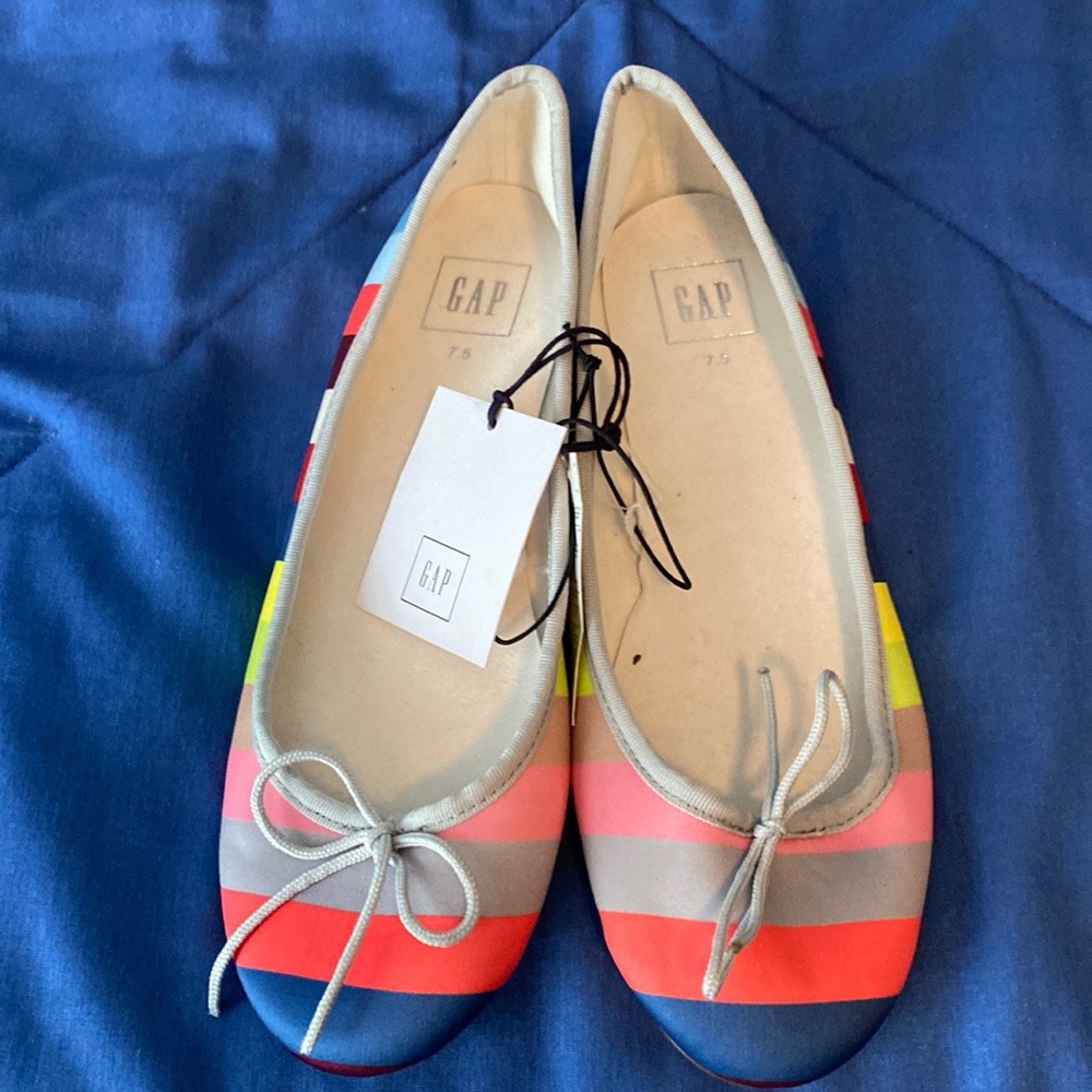 Gap crazy stripe ballet flats